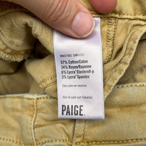 Paige Carly Pant Vintage Golden Glow Wide Leg High Waisted Size 32 - Picture 9 of 12